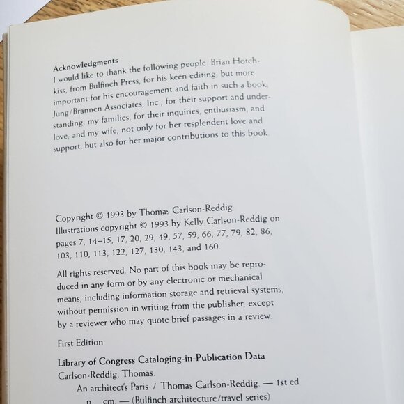 An Architect's Paris by Thomas Carlson-Reddig Bullfinch Press 1993 - Picture 4 of 13